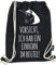 Hashtagstuff® Turnbeutel mit Sprüchen Designs auswählbar Kordel Schwarz Spruch Rucksack Jutebeutel Sportbeutel Gymbag Beutel Hipster Einhorn