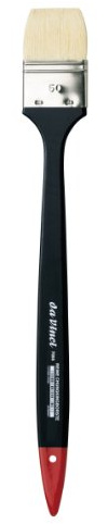 da Vinci Hog Bristle Series 7055 Maestro 2 Artist Paint Brush, Straight Edge Spalter with Red Handle, Size 50