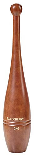 Bad Company - Maza clubbell de madera maciza prensada, 3 kg