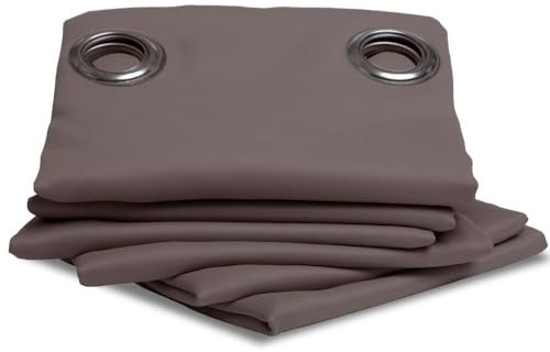 Moondream ThermActiv® Thermovorhang Winter+Sommer 2in1 | Isolierung Kälte+Hitze | Verdunkelung | Patentierte Technologie | EU Herstellung | Ösen | Grau MC7305 | 140B x 260H cm