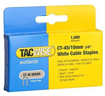 TACWISE 0353 CT-45/10mm White Cable Staples