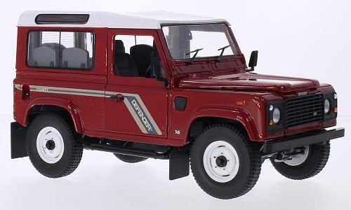 Land Rover Defender 90 Station Wagon, rot/weiss, RHD, Modellauto, Fertigmodell, UH 1:18