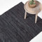 Homescapes Teppich Denver aus 100% recyceltem Leder, 150 x 240 cm, schwarz