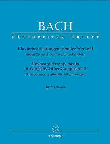 Concertos d'après des maîtres italiens Vol.2 BVW 985-987 --- Piano
