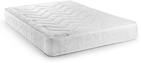 Julian Bowen Deluxe Semi-Orthopaedic Mattress, Double - H23 x W135 x D190cm | 135cm/4ft6in Mattress for Double Beds, 23cm/9in Depth, Medium Firm for Balanced Support, Back Pain Relief, Hypoallergenic