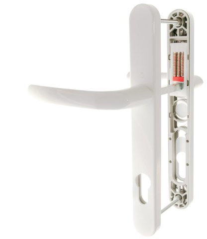 Birmingham Hoppe Tür-Set, PVC, PVC, 2 Stück, 92 PZ oder 92 mm, mit Federhebel, 215 mm, Weiß