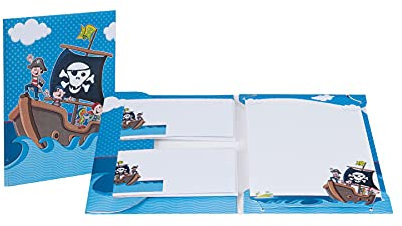 Rössler Papier 11701163000 - Confezione di cancelleria “Pirati”, 165 x 235 e 90 x 177 mm, 10 fogli e 10 buste