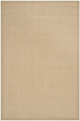 SAFAVIEH Naturfaser Teppich für Wohnzimmer, Esszimmer, Schlafzimmer - Natural Fiber Collection, Kurzer Flor, Natürlich, 61 X 91 cm