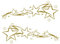 kleb-Drauf® | 2 Sternenschweife | Gold - glänzend | Autoaufkleber Autosticker Decal Aufkleber Sticker | Auto Car Motorrad Fahrrad Roller Bike | Deko Tuning Stickerbomb Styling Wrapping