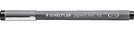 STAEDTLER Pigment Liner, 0.8mm, Black Ink (308-0.8), 0.8 mm