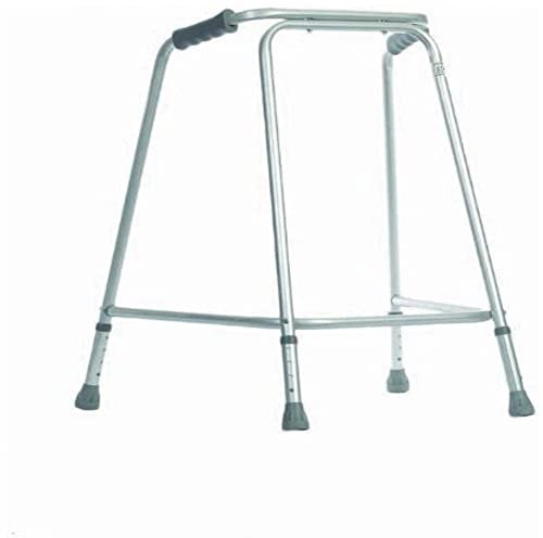 Aidapt Standard Width Medium Adult Adjustable Height Aluminium Lightweight Walking Frame with Anti Slip Ferrule Feet to Aid Stability and Confidence when Walking Aid