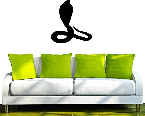 WANDTATTOO/Wandsticker schwarz w061 Schlange Snake 40x38 cm