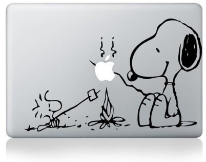 Macbook 13 inch decal sticker Snoopy by Camp Fire art for Apple Laptop