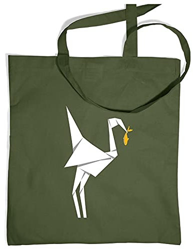 Banksy Origami Crane Tasche, olivgrün, Einheitsgröße