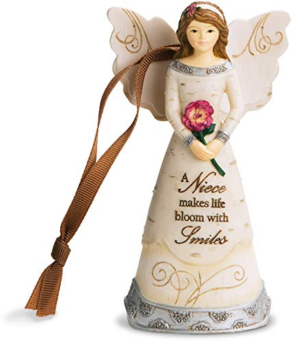 Pavilion Gift Company 82350 Niece Ornament/Angel Figurine, 4-1/2-Inch, Silver