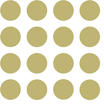 Winhappyhome Pseudo Gold Material Runder Punkt Wand Aufkleber für Schlafzimmer Wohnzimmer Hintergrund Entfernbare Dekor Abziehbilder (10cm, 20pcs)