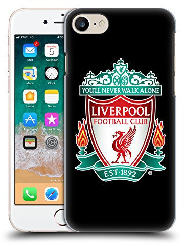 Head Case Designs Officially Licensed Liverpool Football Club Black 1 Crest 1 Hard Back Case Compatible With Apple iPhone 7/8 / SE 2020 & 2022