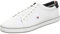 Tommy Hilfiger Zapatillas para Hombre Sneaker con Suela Vulcanizada, Blanco (White), 47
