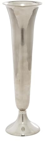 The Novogratz Aluminium-Vase, geriffelt, 12,7 x 12,7 x 35,6 cm, silberfarben