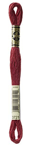 DMC 117-3721 Mouline Stranded Cotton Six Strand Embroidery Floss Thread, Dark Shell Pink, 8.7-Yard