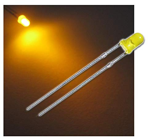 world-trading-net - 50 LEDs 3mm diffus gelb Typ WTN-3-1500ge, Leuchtdiode, bedrahtet, Diode leuchtend, als Bauteil