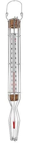 Lantelme Einkochthermometer 110°C 37cm Lang mit Drahtfassung | Zum Einkochen Einwecken Einmachen Kochen | Analog Thermometer Ideal für Kessel Marmeladen Zucker Schokolade | Zuckerthermometer