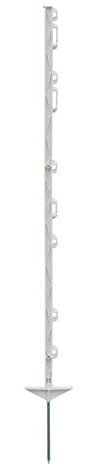 VOSS.farming 20x Weidezaunpfähle Farm 125, 125 cm, 9 Ösen, weiß