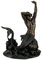 Dehnen Merman die Ruhe Rock BAY glänzender Bronze Finish Statue 20,3 cm