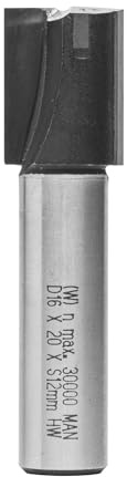 ENT 11134 Nutfräser HW, Schaft (S) 12 mm, Durchmesser (D) 16 mm, NL 20 mm, SL 40 mm, GL 60 mm, mit HW Grundschneide