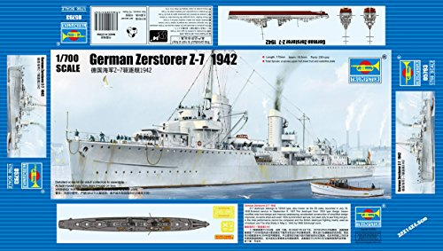 Trumpeter 05793 Modellbausatz German Zerstörer Z-7, 1942, Mittel