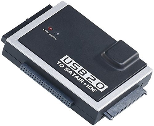 Xystec Festplattenleser: Universal-Festplatten-Adapter IDE/SATA auf USB 2.0, für HDDs & SSDs (Festplatte auslesen, USB Festplattenadapter, Festplattengehäuse)