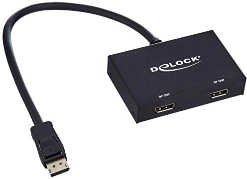 DeLock Displayport 1.2 Splitter 1 x Displayport in > 2 x Displayport Out 4K, Schwarz