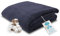 ZOLLNER Kuscheldecke flauschig in 220x240 cm - weiche und langlebige Sofadecke in Marine - waschbar bis 40°C - Mischgewebe - mit elegantem Einfassband - Hotelqualität - Oeko Tex® Zertifiziert