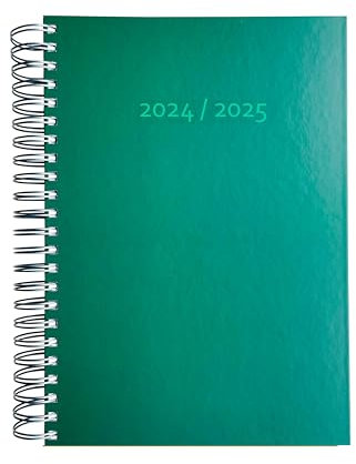 edition cumulus 2025/2026 Dicker Kalender DIN A4 – MOOSGRÜN (dunkelgrün) - MADE IN GERMANY - Ideal fürs Büro – Spiralbindung – pro Tag eine volle A4 Seite Platz – Aug 25 – Aug 26