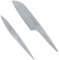 Chroma Messer-Set Type 301, P-29 (P-02, P-09) Schälmesser mit 7,7 cm Klinge + Extra scharfes Santokumesser mit 17,8 cm Klinge, Design by F.A. Porsche, Obstmesser mit ergonomischem Griff