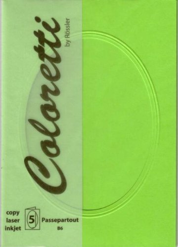 Karten B6 Passepartout Oval 5Er Pack Hellgrün