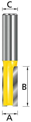 Makita d-10447 – gerade Fräser für Holz zwei Schneiden Zange (C) 12 mm (A) 20 mm (B) 35 mm