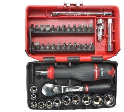 Facom RL.NANO-U1 1/4in Nano Imperial Socket & Bit Set FCMRLNANOU1