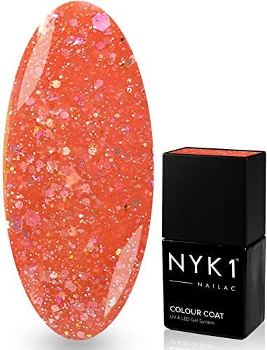 NYK1 NAILAC - DIAMOND CORAL - Professional Gel Nail Polish - UV and LED Drying - Quick Soak Off Gel Polish 10ml - Over 100 Gel Nail Polish Nailac Colours to Choose From!