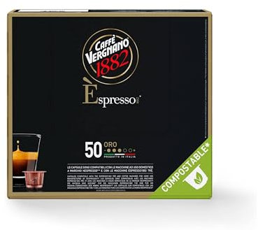 Èspresso - Capsules Café Compatibles Nespresso et Compostables, Oro - 1 boîte de 50 capsules