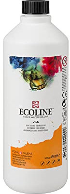 Ecoline Flüssige Aquarellfarbe Flasche 490 ml Hellorange 236 (11722360)