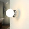 Licht-Erlebnisse Wandleuchte Innen Glas Metall in Chrom IP44 Bad H:10 cm G9 max. 40 Watt Kugel blendarm Spiegel Moderne Wandlampe Badezimmer BRAZOS