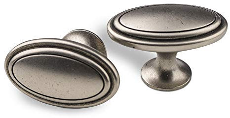 SO-TECH® Möbelknopf Oval Knopfgriff Möbelgriff Antik 60 x 35 mm