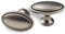 SO-TECH® Möbelknopf Oval Knopfgriff Möbelgriff Antik 60 x 35 mm