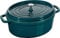 STAUB Gusseisen Bräter/Cocotte, Oval 31 cm, 5,5 L, Aromaregen Funktion für optimale Befeuchtung, Für alle Herdarten inkl. Induktion & Backofen, La Mer
