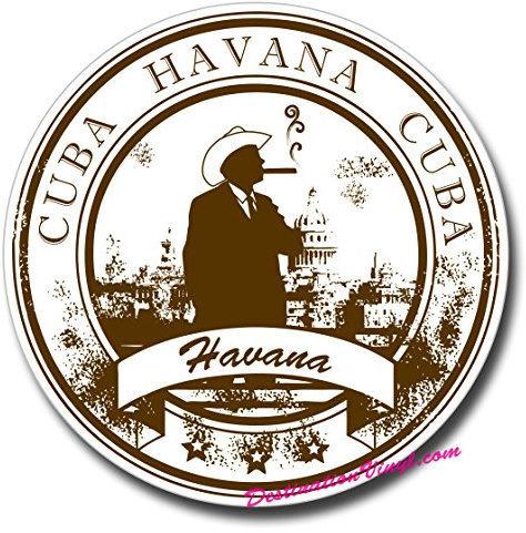 2 x glänzende Vinyl-Aufkleber – Kuba Havanna Gepäckspaß Laptop Aufkleber #0147 (wie abgebildet)