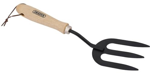 Draper 83990 désherbage Fourchette en Acier Carbone avec Manche en Bois Dur, Silver