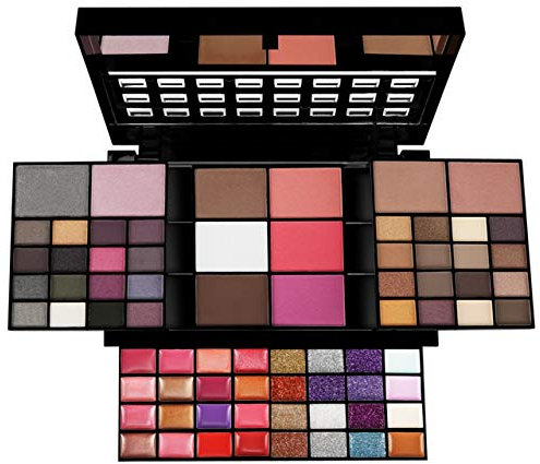 Pure Vie® Professionelle 74 Farben Lidschatten Concealer Rouge und Lipgloss Palette Makeup Kit - Ideal für Sowohl den Professionellen als auch Persönlichen Gebrauch