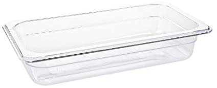 Vogue 1/3 GN-Behälter 65 mm 2,5 Liter Transparent Catering Lebensmittel Aufbewahrung Pfanne