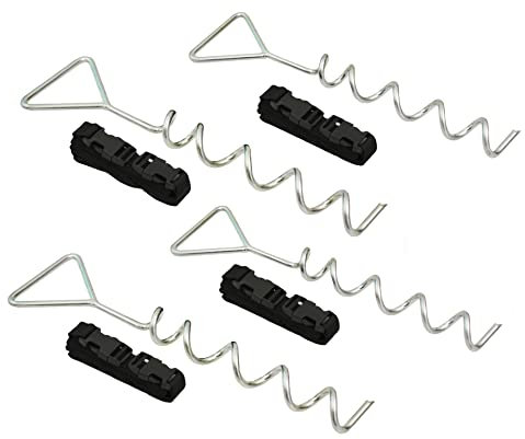 Ultrasport Uni Befestigungsset Sicherungsset/Bodenverankerung Bodenanker 2024, Silber/Schwarz, 40 cm